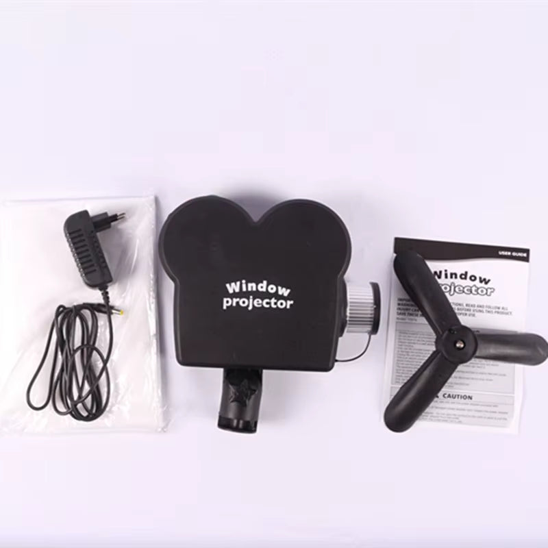 40W 12Movies Window Projector Light Atmosphere Lamp Adjustable Focus Lens IP44 Waterproof Portable for Home Party Xmas Halloween